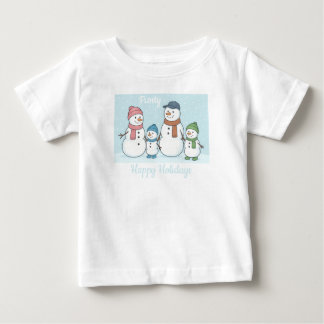 T-shirt Pour Bébé Famille de bonhomme de neige