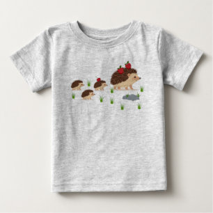 T-shirt Pour Bébé Famille de hérisson.