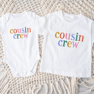 T-shirt Pour Bébé Famille de jumelage d'équipage de cousine coloré