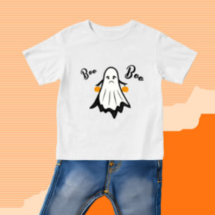 T-shirt Pour Bébé fantôme éffrayant avec citrouilles
