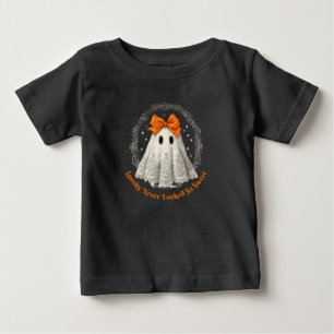 T-shirt Pour Bébé Fantôme en dentelle avec nœud dans une couronne et