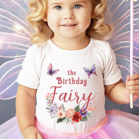 Fée d'anniversaire Bébé Fille Papillon Floral