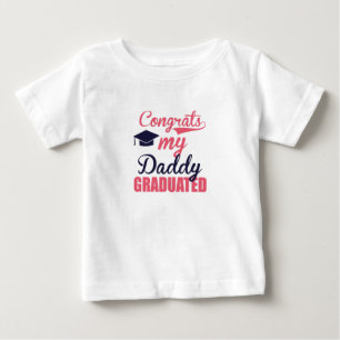 T-shirt Pour Bébé Félicitations à mon papa Diplômé