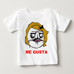 T-shirt Pour Bébé Femelle blonde je visage comique Meme de rage de