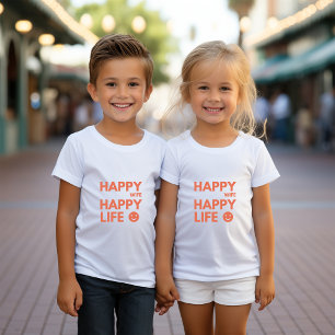 T-shirt Pour Bébé Femme heureuse, Vie heureuse - Citation de mariage