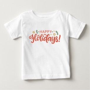 T-shirt Pour Bébé Festive Happy Holidays Design