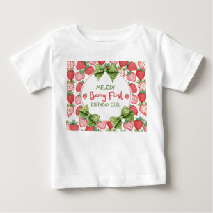 T-shirt Pour Bébé Fête d'anniversaire de Berry Strawberry pour son p