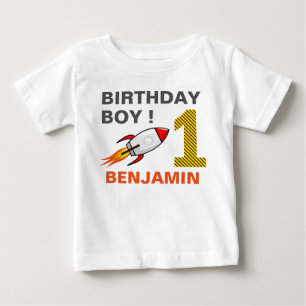 T-shirt Pour Bébé Fête d'anniversaire de la fusée spatiale - 1 an