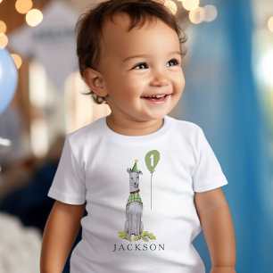 T-shirt Pour Bébé Fête d'anniversaire Patte de chiot adorable lévrie