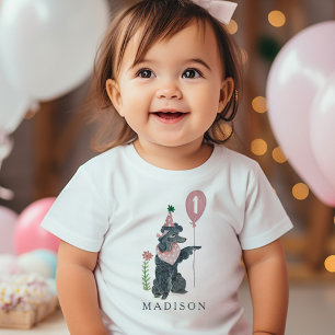 T-shirt Pour Bébé Fête d'anniversaire Patte-ry adorable chiot chien