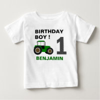Fête d'anniversaire tracteur de ferme vert