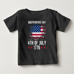 T-shirt Pour Bébé Fête de l'indépendance du 4 juillet 1776-68925