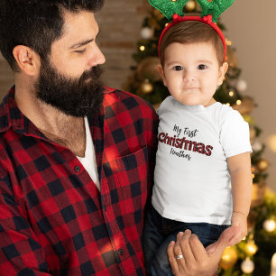 T-shirt Pour Bébé Fête de Noël Mon premier chèque de bison