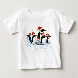 T-shirt Pour Bébé Fête des pingouins de Noël
