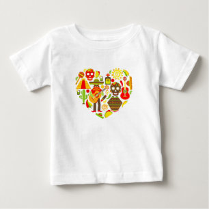 T-shirt Pour Bébé Fête mexicaine des morts Mexique