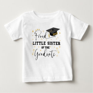 T-shirt Pour Bébé Fière Petite Soeur Du Diplômé   Diplôme