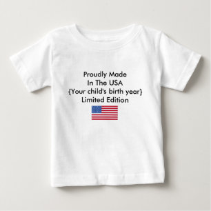 T-shirt Pour Bébé Fièrement fait dans la personnaliser d'édition