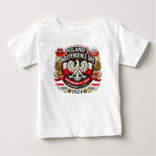 T-shirt Pour Bébé Fierté polonaise : Fête de l'Indépendance pour les