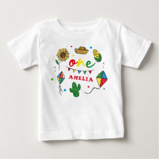 T-shirt Pour Bébé Fiesta colorée 1er anniversaire