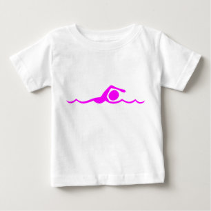 T-shirt Pour Bébé Figure de natation - Magenta