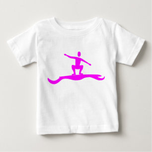 T-shirt Pour Bébé Figure de surf - Magenta