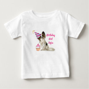 T-shirt Pour Bébé Fille bébé avec T-shirt Chien Papillon
