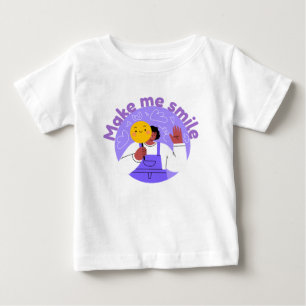 T-shirt Pour Bébé Fille brave et souriante pourpre