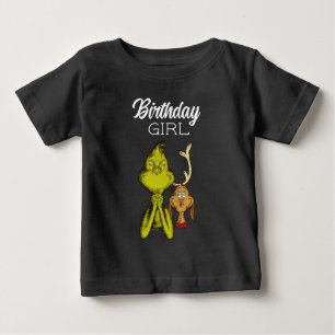 T-shirt Pour Bébé Fille d'anniversaire Grinch Tableau