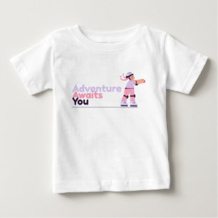 T-shirt Pour Bébé Fille Jouer avec des patins rose