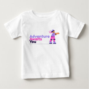 T-shirt Pour Bébé Fille Jouer avec des patins violet