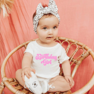 T-shirt Pour Bébé Fille rose Anniversaire Fille 1er Anniversaire