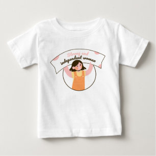 T-shirt Pour Bébé Fille tenant un signe orange