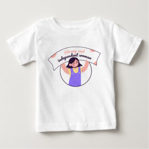 T-shirt Pour Bébé Fille tenant un signe violet