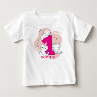 T-shirt Pour Bébé Filles mignonnes premier anniversaire