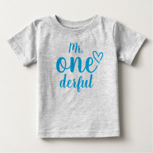 T-shirt Pour Bébé First Birthday de M. Onederful Baby's