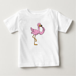 T-shirt Pour Bébé Flamant rose avec Lipstick