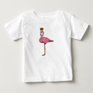 T-shirt Pour Bébé Flamant rose avec muffin