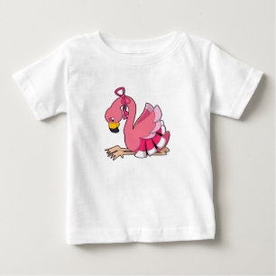T-shirt Pour Bébé Flamant rose avec ruban