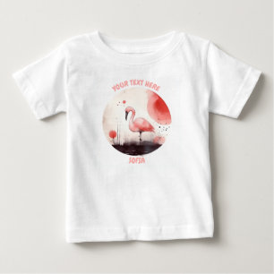 T-shirt Pour Bébé Flamant rose bébé personnalisé Tee