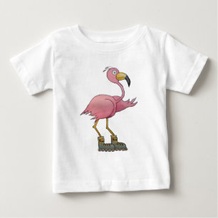 T-shirt Pour Bébé Flamant rose lunatique d'aubage de rouleau de