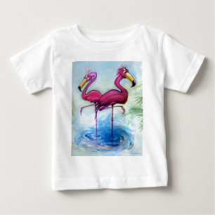 T-shirt Pour Bébé Flamants roses