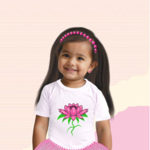 T-shirt Pour Bébé Fleur rose
