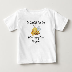 T-shirt Pour Bébé Fleur Sauvage Si Douce Abeille Une 1er Jour D'Abei