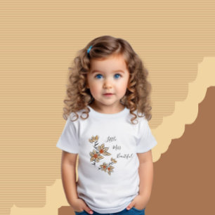 T-shirt Pour Bébé Fleurs beiges