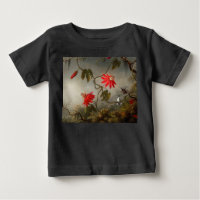 Fleurs de passion avec tête de colibris