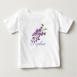 T-shirt Pour Bébé Fleurs de Wisteria vintages/victoriennes Personnal