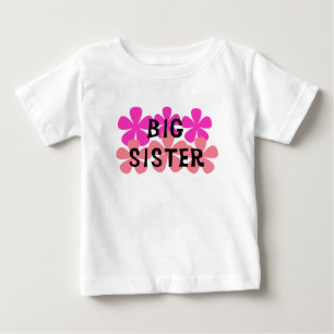 T-shirt Pour Bébé Fleurs Grandes Soeurs