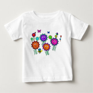 T-shirt Pour Bébé Fleurs Joyeuses Bébé