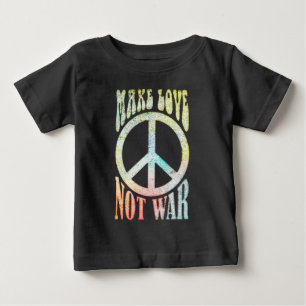 T-shirt Pour Bébé Flower Power Paix - Faites l'amour pas la guerre 1