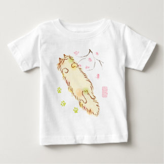 T-shirt Pour Bébé Fluffy Sleepy Cat